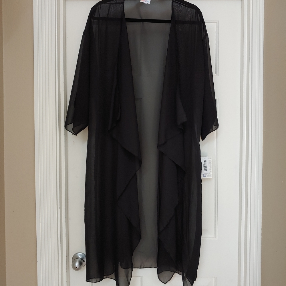 NWT Black sheer kimono